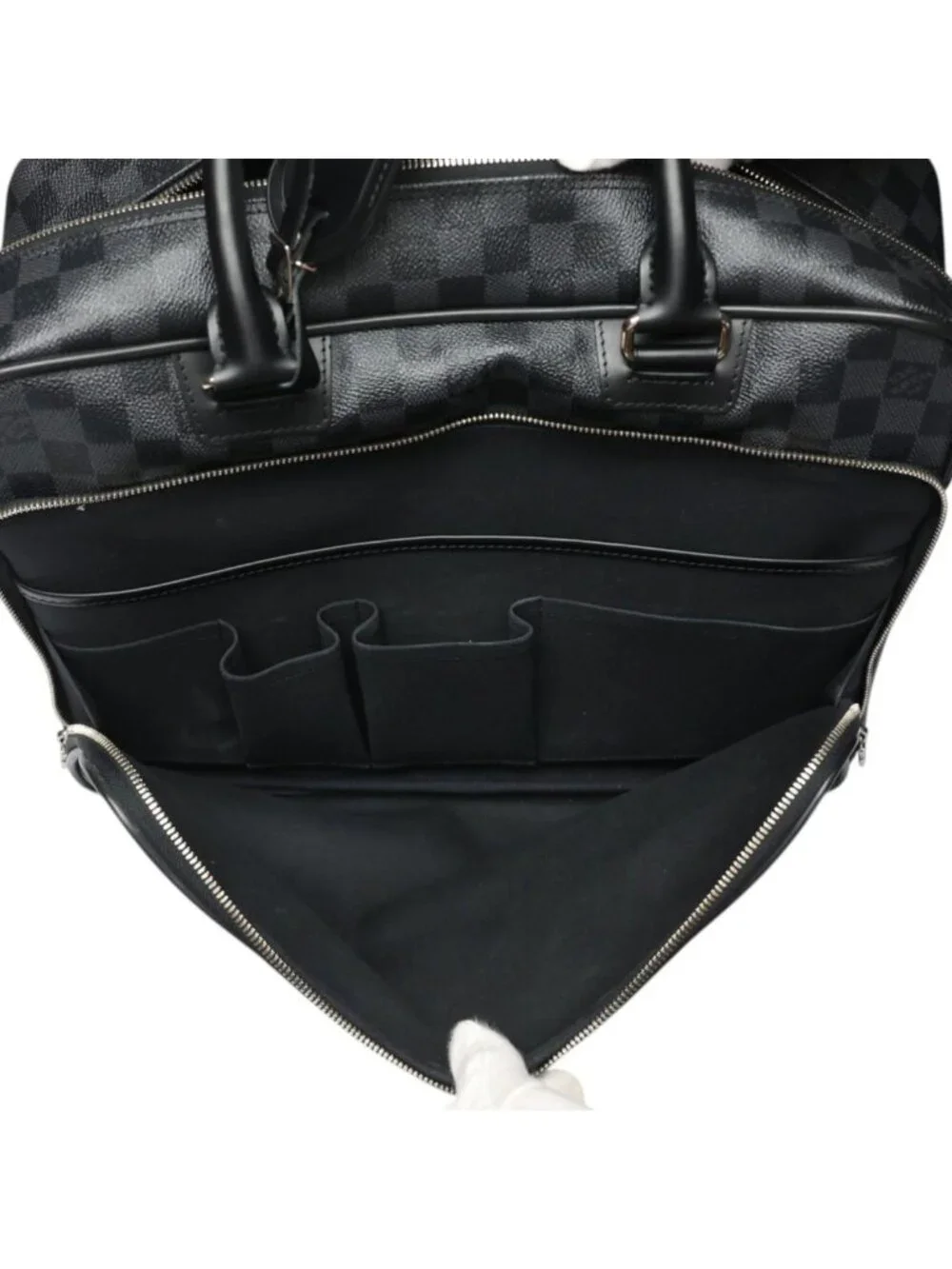 Louis Vuitton Damier Graphite Business Icare Shoulder Bag Gray